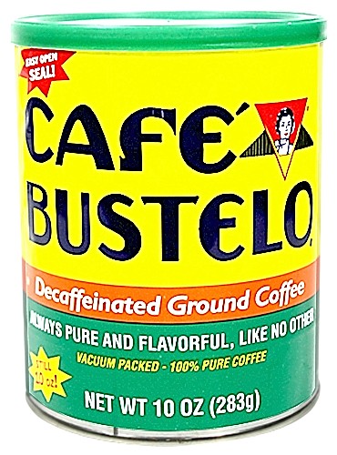 Bustelo Decaffeinated Cuban Coffee. Vacuum Can 10 oz